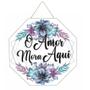 Imagem de Placa decorativa 20x20com fase O amor mora aqui PL082