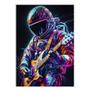 Imagem de Placa Decorativa A3 Astronauta Tocando Guitarra Colorido