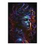 Imagem de Placa Decorativa A4 Medusa Ilustracao Neon Mitlogia Grega