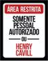 Imagem de Placa Decorativa - Área Restrita Henry Cavill (36X46)