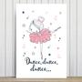 Imagem de Placa Decorativa Bailarina Frase Dance, Dance, Dance 30x40cm