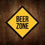 Imagem de Placa Decorativa - Beer Zone - Zona De Cerveja (36X36)