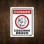 Imagem de Placa Decorativa - Cãozinho Bravo Cão 27X35