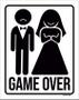 Imagem de Placa Decorativa - Casamento Game Over 27X35