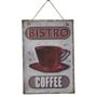 Imagem de Placa Decorativa Coffee Bistro Em Ferro 28 x 40 cm
