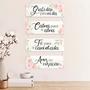 Imagem de Placa Decorativa com Corda Gratidão Calma Fé Amor com Flores 30x65