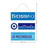 Imagem de Placa Decorativa com Corda Olho Grego MDF 6 mm Azul 30x49
