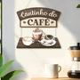 Imagem de Placa Decorativa com Corda para Cantinho do Café 27x41