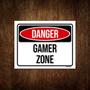 Imagem de Placa Decorativa - Danger Gamer Zone 36x46