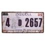 Imagem de Placa Decorativa de carro antiga metálica Vintage Indiana GT414-27 - Lorben