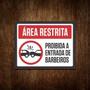 Imagem de Placa Decorativa De Carro - Proibida Entrada Barbeiros 27X35