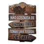 Imagem de Placa Decorativa de Parede Madeira Coffe - Cantinho do Café