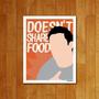 Imagem de Placa Decorativa Doesn't Share Food - Friends