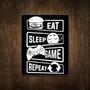 Imagem de Placa Decorativa - Eat Sleep Game Repeat 18X23