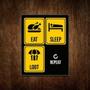 Imagem de Placa Decorativa - Eat Sleep Loot Repeat 18X23