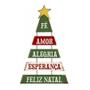 Imagem de Placa Decorativa em MDF - Decor Home Natal - Árvore de Natal, Fé, Amor - DHN-019 - LitoArte Rizzo Confeitaria
