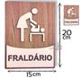 Imagem de Placa decorativa fraldário indicativa em mdf 6mm