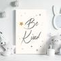 Imagem de Placa Decorativa Frase Be Kind Azul e Estrela 20x30cm