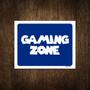 Imagem de Placa Decorativa - Gaming Zone Azul 18X23