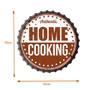 Imagem de Placa Decorativa Home Cooking Ferro Redonda 33Cm