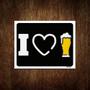 Imagem de Placa Decorativa - I Love Beer Eu Amo Cerveja 18X23