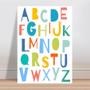 Imagem de Placa decorativa infantil desenho abc alfabeto colorido