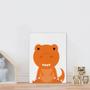 Imagem de Placa decorativa infantil dinossauro bebê laranja