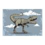 Imagem de Placa Decorativa Infantil Dinossauro Jurassic Azul 30x40cm