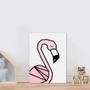 Imagem de Placa decorativa infantil flamingo rosa decoração