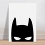 Imagem de Placa decorativa infantil máscara Batman fundo branco