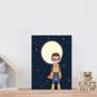 Imagem de Placa decorativa infantil menino super herói lua estrelas 