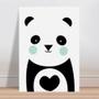 Imagem de Placa decorativa infantil panda bochecha azul