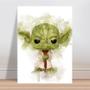 Imagem de Placa decorativa infantil Personagem Yoda nerd 