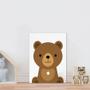 Imagem de Placa decorativa infantil urso marrom estrelinha branca