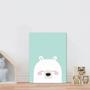 Imagem de Placa decorativa infantil Urso Polar Fundo Verde