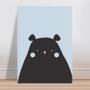 Imagem de Placa decorativa infantil urso preto e azul