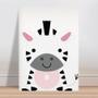 Imagem de Placa decorativa infantil Zebra Cartoon