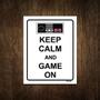 Imagem de Placa Decorativa - Keep Calm And Game On 18X23