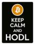 Imagem de Placa Decorativa - Keep Calm And Hold Bitcoin 18X23