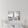 Imagem de Placa Decorativa Londres Flores para Sala e Quarto Painel Kit 4 Placas