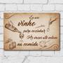 Imagem de Placa Decorativa MDF Frases Vinho Kit 4un 20x30cm