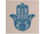 Imagem de Placa Decorativa MDF Good Vibes Hamsa 29x29cm