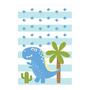 Imagem de Placa Decorativa MDF Infantil Dinossauro Baby Azul 30x40