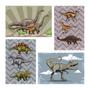 Imagem de Placa Decorativa MDF Infantil Dinossauro Jurassic Kit 4un