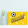 Imagem de Placa Decorativa MDF Infantil Futebol Gol Amarelo 30x40