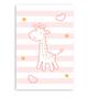 Imagem de Placa Decorativa MDF Infantil Girafa Rosa 20x30cm