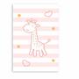 Imagem de Placa Decorativa MDF Infantil Girafa Rosa 30x40cm