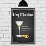 Imagem de Placa Decorativa MDF Receitas de Drink Dry Martini 30x40