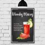 Imagem de Placa Decorativa MDF Receitas Drinks com Vodka Kit 4un 30x40