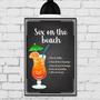 Imagem de Placa Decorativa MDF Receitas Drinks com Vodka Kit 4un 30x40